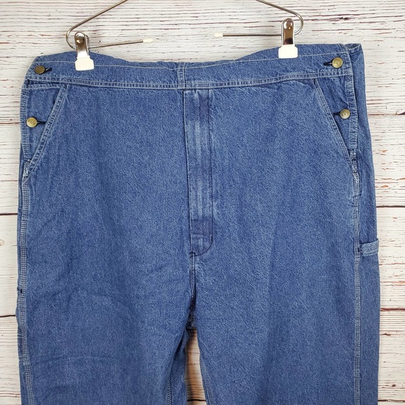 Key Men's Blue Denim Bib Overall - Picture 2 of 12